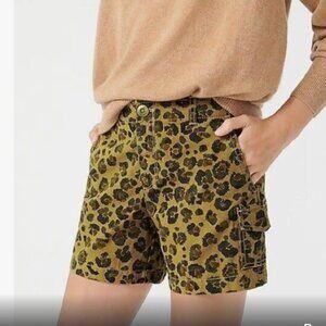 J. Crew Shorts -  Garment Dyed Cargo Short in Leopard Size 6
